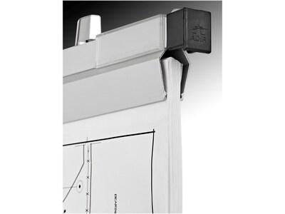 AdirOffice Hanging Blueprint Clamp Holder, 30", Silver Aluminum, 12/Pack (ADI6036-2)