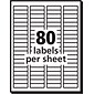 Avery EcoFriendly Laser/Inkjet Return Address Labels, 1/2" x 1-3/4", 80 Labels/Sheet, 100 Sheets/Pack (48467)