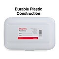 Staples® Translucent Pencil Boxes, Clear, 2 1/4H x 5 5/8W x 8 1/4L