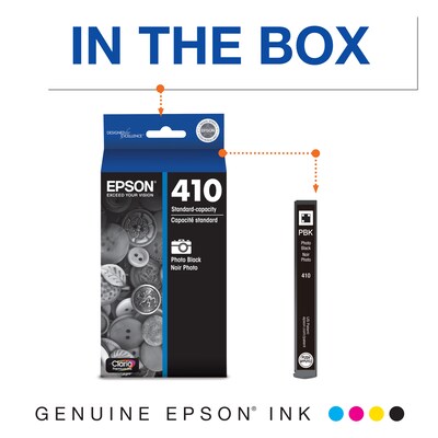Epson T410 Photo Black Standard Yield Ink Cartridge (T410120S)