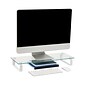 Mind Reader Contemporary Monitor Stand and Laptop Riser, Clear (GLASS-CLR)