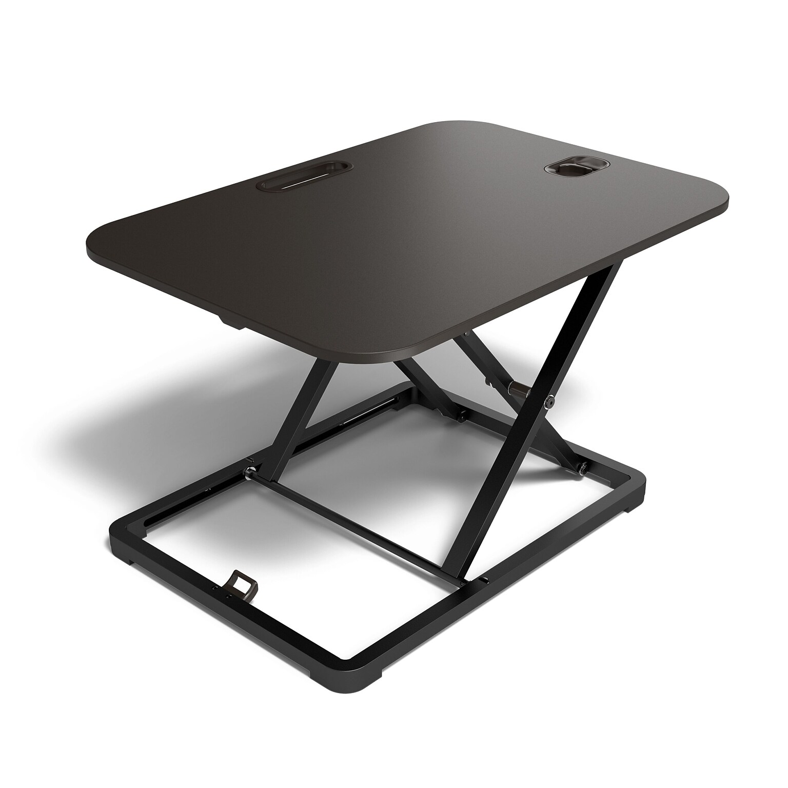 Union & Scale™ FlexFit™ 27W  Manual Rectangular Adjustable Desk Converter, Black (UN45516-CC)