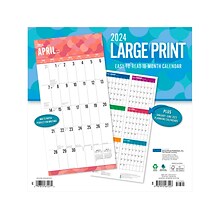 2023-2024 BrownTrout Large Print 12 x 12 Academic & Calendar Monthly Wall Calendar (9781975467227)