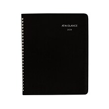 2024 AT-A-GLANCE DayMinder 7 x 8.75 Monthly Planner, Black (G400-00-24)