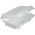 Dart® Hoagie 3.3 x 9.75 x 5.25” White Foam Hinged Trays, 500/Carton (99HT1R)