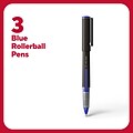 TRU RED™ Rollerball Pens, Fine Point, Blue, 3/Pack (TR57320)
