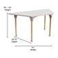 Flash Furniture Bright Beginnings Hercules Trapezoid Table, 47" x 20.75", Height Adjustable, Beech/White (MK-ME088028-GG)