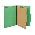 Quill Brand® 2/5-Cut Tab Pressboard Classification File Folders, 1-Partition, 4-Fasteners, Legal, Gr