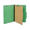 Quill Brand® 2/5-Cut Tab Pressboard Classification File Folders, 1-Partition, 4-Fasteners, Legal, Gr