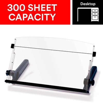 3M Document Stand with Lip & Guide Bar, Clear (DH640)