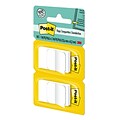 Post-it® Flags, 1 Wide, White, 2 Pads of 50, 100 Flags/Pack (680-WE2)