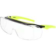 MCR Safety Klondike OTG Anti-Fog Safety Glasses, Over the Glasses, Clear Lens (OG220DC)