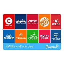 $25 Prezzee Entertainment eGift Card - Choose from 10 top brands