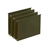 Staples Heavy Duty Box-Bottom Hanging File Folders, 2 Expansion, 1/5-Cut Tab, Letter Size, Green, 2
