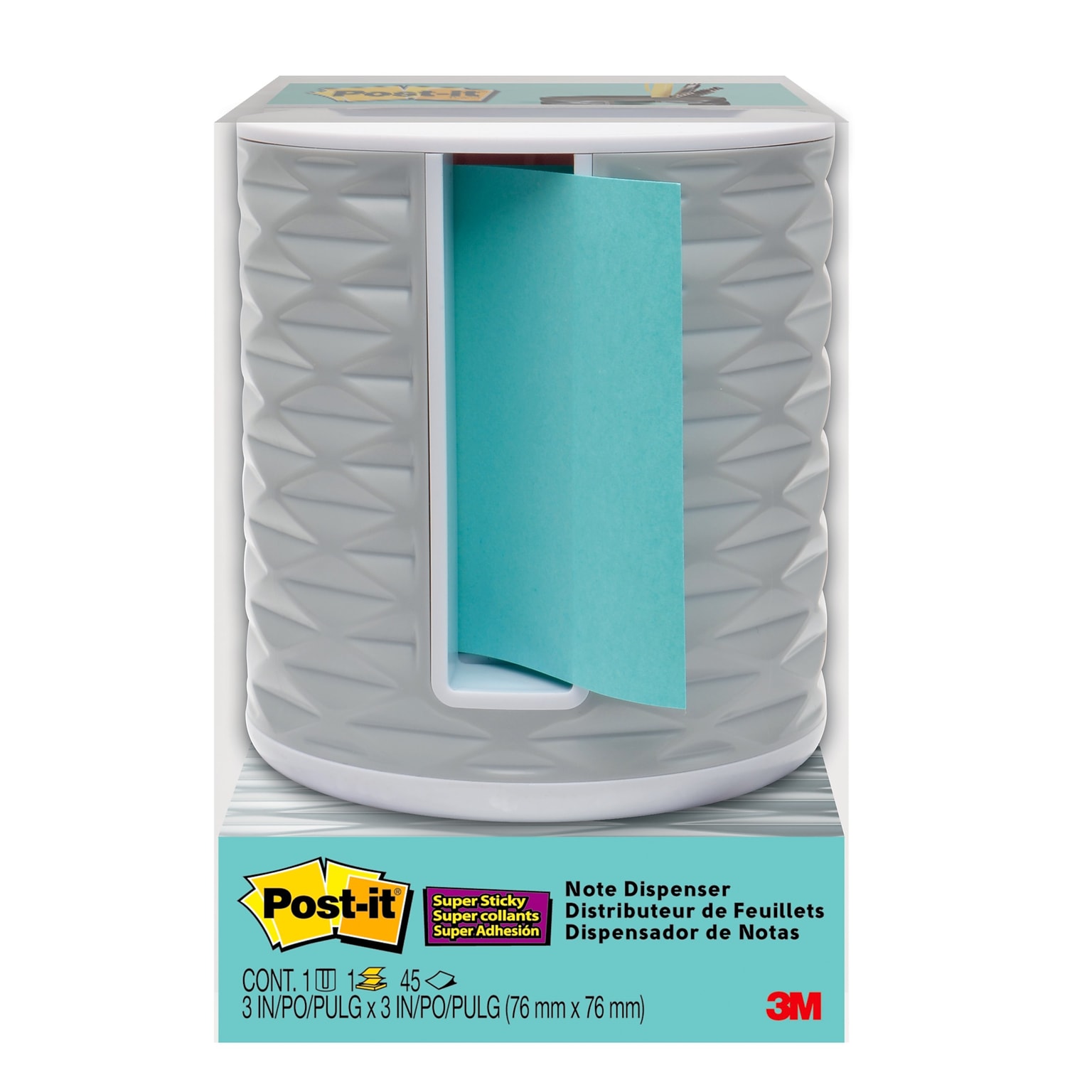 Post-it® Note Dispenser for 3 x 3 Pop-Up Notes, White/Grey (ABS-330-W)