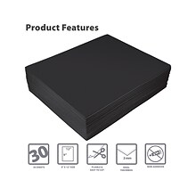 Better Office EVA Foam Sheet, Black, 30/Pack (01211)