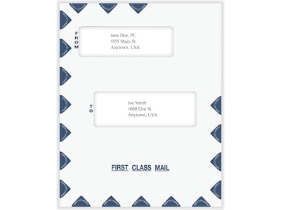 ComplyRight Self-Seal Tax Envelope, 9.5" x 12", White/Blue, 50/Pack (PRK37)