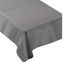JAM PAPER Premium Shimmer Fabric Tablecloth, Long Rectangle 60 x 104 inch, Metallic Pewter Grey, 1 R