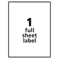 Avery TrueBlock Laser Shipping Labels, 8-1/2" x 11", White, 1 Label/Sheet, 100 Sheets/Box (5165)