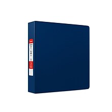 Staples® Standard 2 3 Ring Non View Binder with D-Rings, Blue (26418-CC)