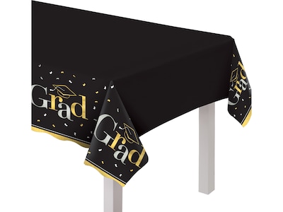 Amscan Class Dismissed Graduation Tablecover, Multicolor, 2/Pack (572926)