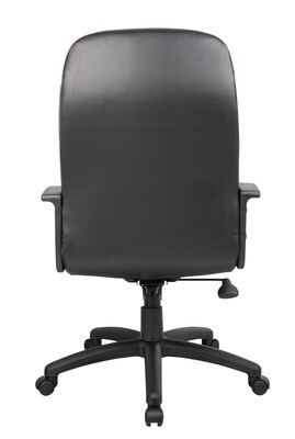 Boss High Back LeatherPlus Chair, Black (B8401)