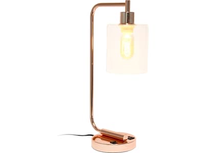 Lalia Home Studio Loft Incandescent Desk Lamp, 18.8, Polished Rose Gold (LHD-2002-RG)