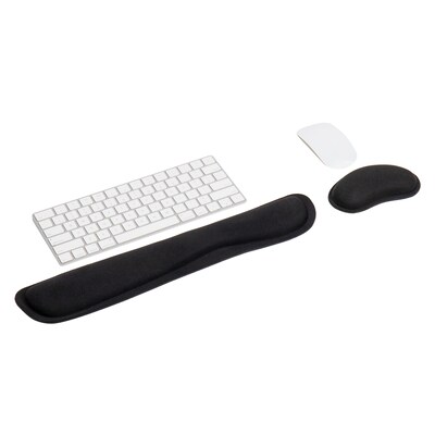 Mind Reader Memory Foam Gaming Ergonomic Keyboard and Mouse Wrist Rest Set, Black (WRESTGEL-BLK)