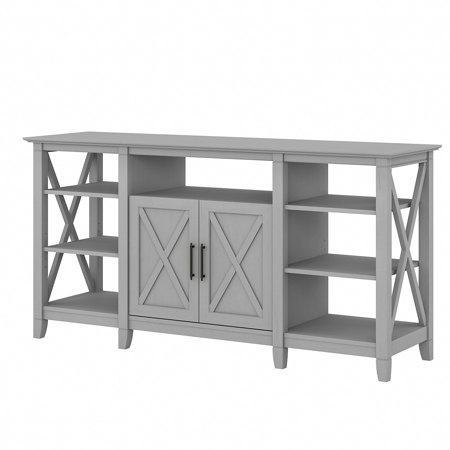 Bush Furniture Key West Console TV Stand, Screens up to 65, Cape Cod Gray (KWV160CG-03)