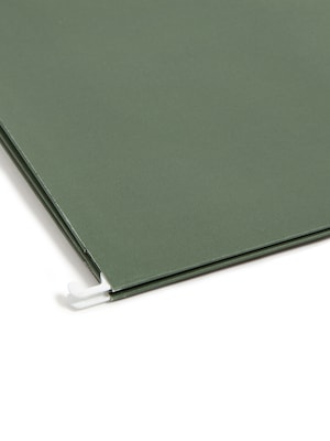 Smead Recycled Hanging File Pocket, 1.75" Expansion, Legal Size, Standard Green, 25/Box (64318)