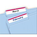 Avery Laser/Inkjet File Folder Labels, 2/3 x 3 7/16, Dark Red, 252/Pack (5201)