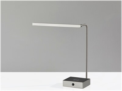 Adesso Sawyer LED Desk Lamp, 24.5", Brushed Steel/Black (3039-22)