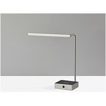Adesso Sawyer LED Desk Lamp, 24.5, Brushed Steel/Black (3039-22)