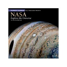 2023-2024 Plato NASA Explore the Universe 12 x 12 Academic & Calendar Monthly Wall Calendar (97819