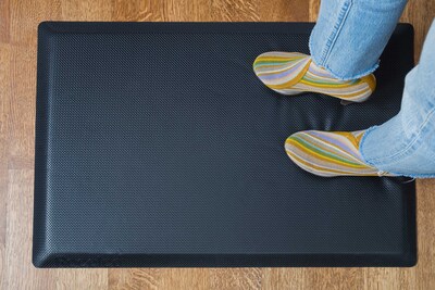 Rocelco Anti-Fatigue Standing Floor Mat, 30" x 20", Black (R MAFM)