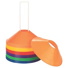 Champion Sports Plastic Saucer Field Cone Set, Assorted Colors, 48/Set (CHSSCXSET)