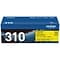 Brother TN-310 Yellow Standard Yield Toner Cartridge, Print Up to 1,500 Pages (TN310Y)