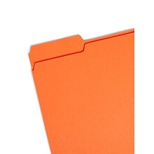 Smead File Folder, 1/3-Cut Tab, Letter Size, Orange, 100/Box (12543)