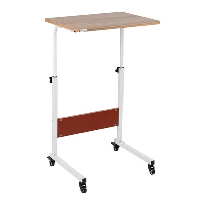 Mind Reader 21.75 Adjustable Standing Desk Laptop Stand, Brown/White (OBRJUST-BRN)