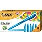 BIC Brite Liner Stick Highlighter, Chisel Tip, Blue, 12/Pack (65552/BL11BE)