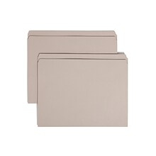 Smead File Folder, Reinforced Straight-Cut Tab, Letter Size, Gray, 100/Box (12310)