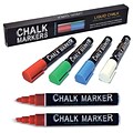 Better Office Products Liquid Chalk Markers, Water-Based, Reversible Tip (Chisel/Bullet), Assorted C