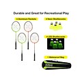 Xcello Sports Badminton Racket Set, Multicolor, 4/Pack (XS-B-RS-1)