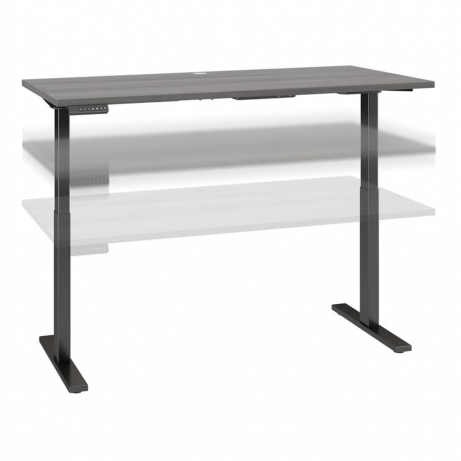 Bush Business Furniture Move 60 Series 60W Electric Height Adjustable Standing Desk, Platinum Gray/Black (M6S6030PGBK)
