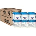 Clorox Healthcare Disinfecting Wipes, Clean Scent, 70 Wipes/Canister, 6/Carton (CLO35309CT)