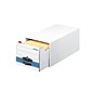 Bankers Box Stor/Drawer Steel File Storage Drawers, Legal Size, White/Blue, 6/Carton (00312)