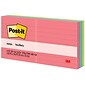 Post-it Notes, 3" x 3", Poptimistic Collection, Lined, 100 Sheet/Pad, 6 Pads/Pack (6306AN)