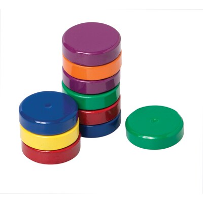 Dowling Magnets Dry Erase Magnets, 3/4 Ceramic Disc, Assorted Colors, 4/Bundle (DO735011)