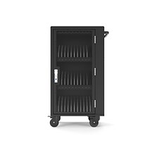 Luxor Lockable 30-Unit Laptop/Tablet USB Type-C Charging Cart, Black Steel (LLTP30USBC)