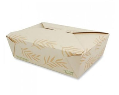 World Centric No Tree Sugercane Takeout Container, 65 oz., Natural, 200/Carton (WORTONT3)